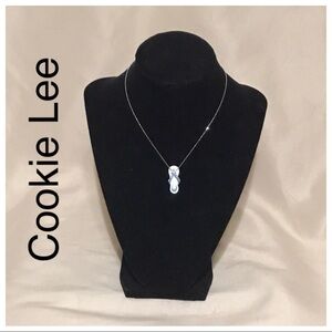 New Cookie Lee blue sandal necklace